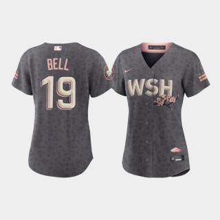 Bloom Washington Nationals Josh Bell Women's Gray 2022 City Connect Replica Jersey