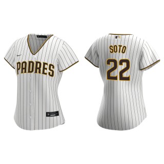 Womeen's San Diego Padres Juan Soto White Brown Replica Jersey