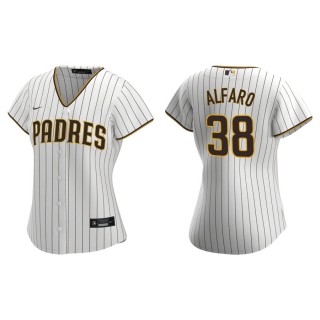 Women's Jorge Alfaro Padres White Brown Replica  Jersey