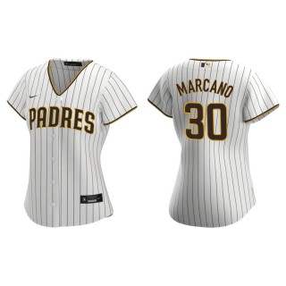 Women's Tucupita Marcano Padres White Brown Replica  Jersey