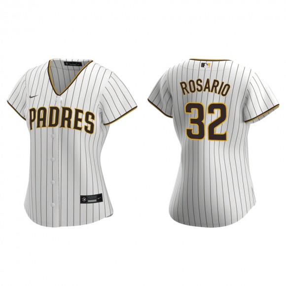 Women's Padres Eguy Rosario White Brown Replica Jersey