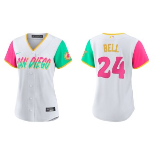 Women's San Diego Padres Josh Bell White 2022 City Connect Replica Jersey