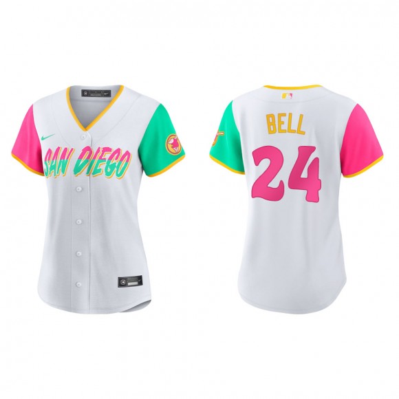 Women's San Diego Padres Josh Bell White 2022 City Connect Replica Jersey