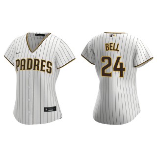 Women's San Diego Padres Josh Bell White Brown Replica Jersey