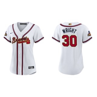 2022 Gold Program Kyle Wright Braves White Replica Women's Jersey