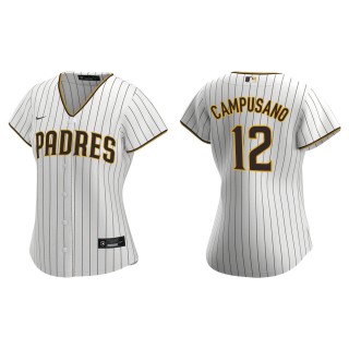 Women's San Diego Padres Luis Campusano White Brown Replica Jersey