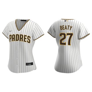 Women's Padres Matt Beaty White Brown Replica Jersey