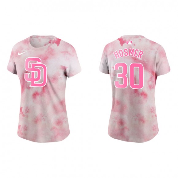 Women's Padres Eric Hosmer Pink 2022 Mother's Day T-Shirt