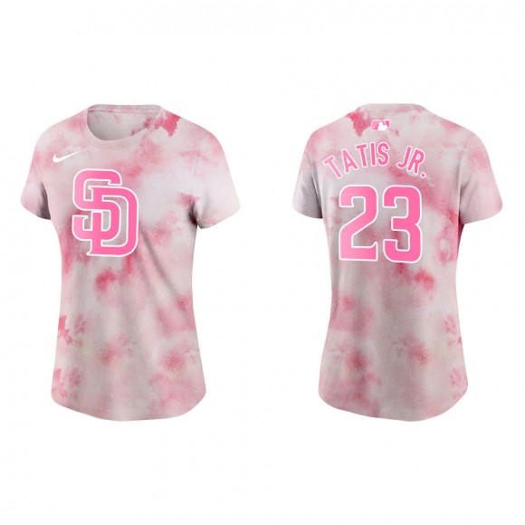 Women's Padres Fernando Tatis Jr. Pink 2022 Mother's Day T-Shirt