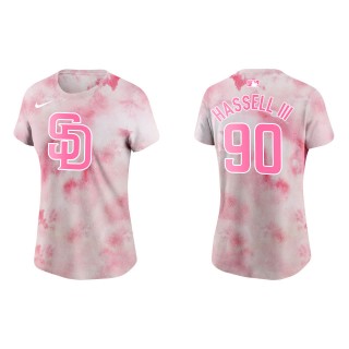 Women's Padres Robert Hassell III Pink 2022 Mother's Day T-Shirt