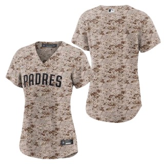 Women's San Diego Padres Camo USMC Alternate Replica Team Jersey