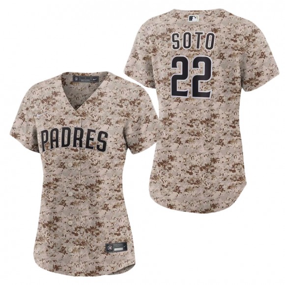 Women's San Diego Padres Juan Soto Camo USMC Alternate Replica Jersey