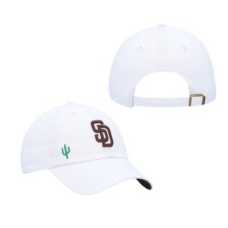 Women's San Diego Padres '47 White Spring Training Confetti Icon Clean Up Adjustable Hat