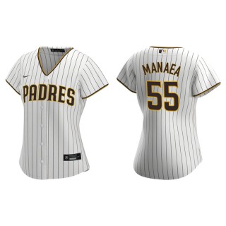 Women's Padres Sean Manaea White Brown Replica Jersey