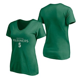 Women's Seattle Mariners Kelly Green St. Patrick's Day Team Celtic Knot T-Shirt