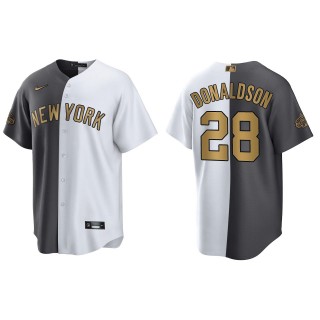 Men's Josh Donaldson New York Yankees White Charcoal 2022 MLB All-Star Game Split Jersey