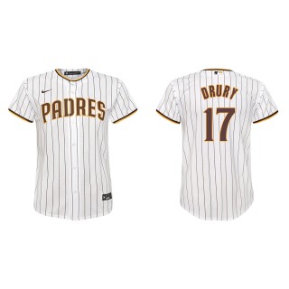 Youth San Diego Padres Brandon Drury White Replica Home Jersey