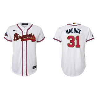 2022 Gold Program Greg Maddux Braves White Replica Youth Jersey