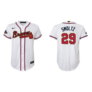 2022 Gold Program John Smoltz Braves White Replica Youth Jersey