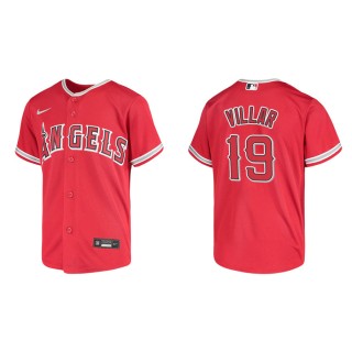 Youth Los Angeles Angels Jonathan Villar Red Replica Jersey