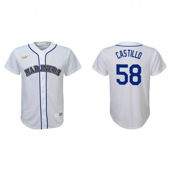 Youth Seattle Mariners Luis Castillo White Cooperstown Collection Jersey