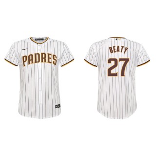 Youth Padres Matt Beaty White Replica Home Jersey