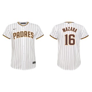 Youth San Diego Padres Nomar Mazara White Replica Home Jersey