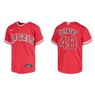 Youth Los Angeles Angels Reid Detmers Red Replica Jersey