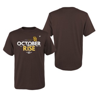 Youth San Diego Padres Brown 2022 Postseason T-Shirt