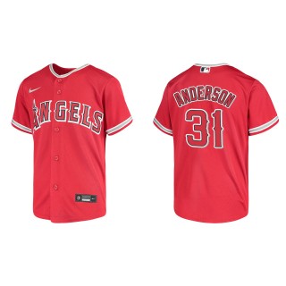 Youth Los Angeles Angels Tyler Anderson Red Replica Jersey