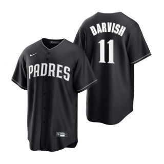 Yu Darvish Padres Nike Black White 2021 All Black Fashion Replica Jersey