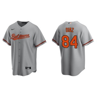 Men's Baltimore Orioles Yusniel Diaz Gray Replica Road Jersey