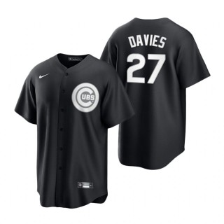 Zach Davies Cubs Nike Black White 2021 All Black Fashion Replica Jersey