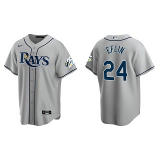 Zach Eflin Men's Tampa Bay Rays Nike Gray 25th Anniversary Road Replica Jersey