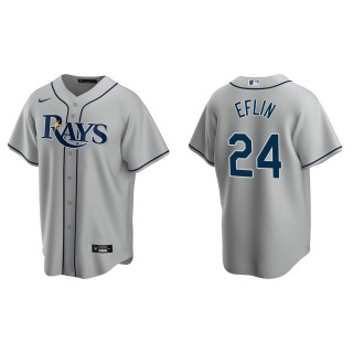 Zach Eflin Men's Tampa Bay Rays Nike Gray Road Replica Jersey