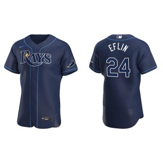 Zach Eflin Men's Tampa Bay Rays Nike Navy Alternate Authentic Jersey